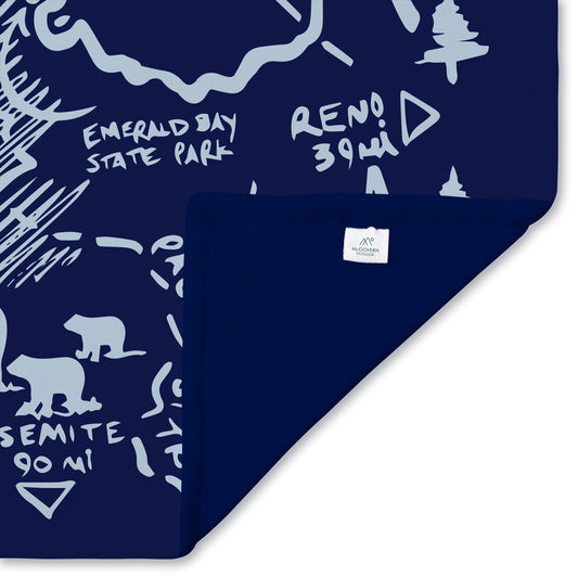 Palisades Tahoe Illustrated Plush Blanket