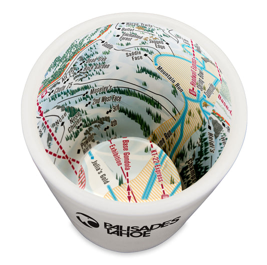 Palisades Tahoe Master Trail Map Shot Glass