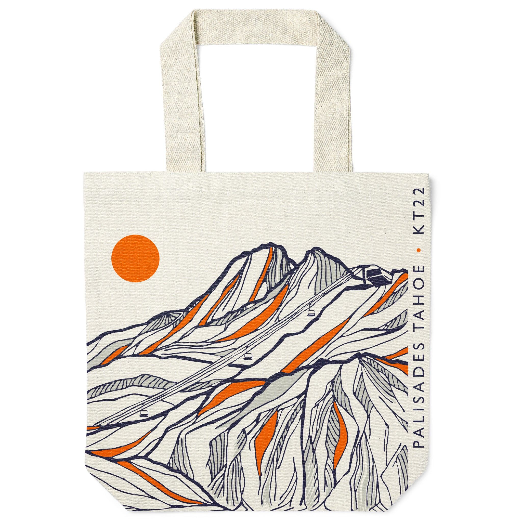 Palisades Tahoe KT22 Contour Lines Tote Bag