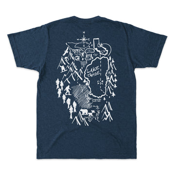Shirley Canyon Illustrated Map Short Sleeve Tee Shirt