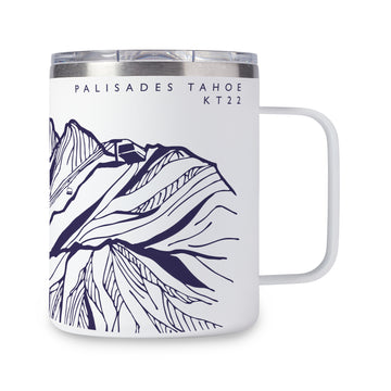 Palisades Tahoe KT22 Contour Lines Coffee Tumbler