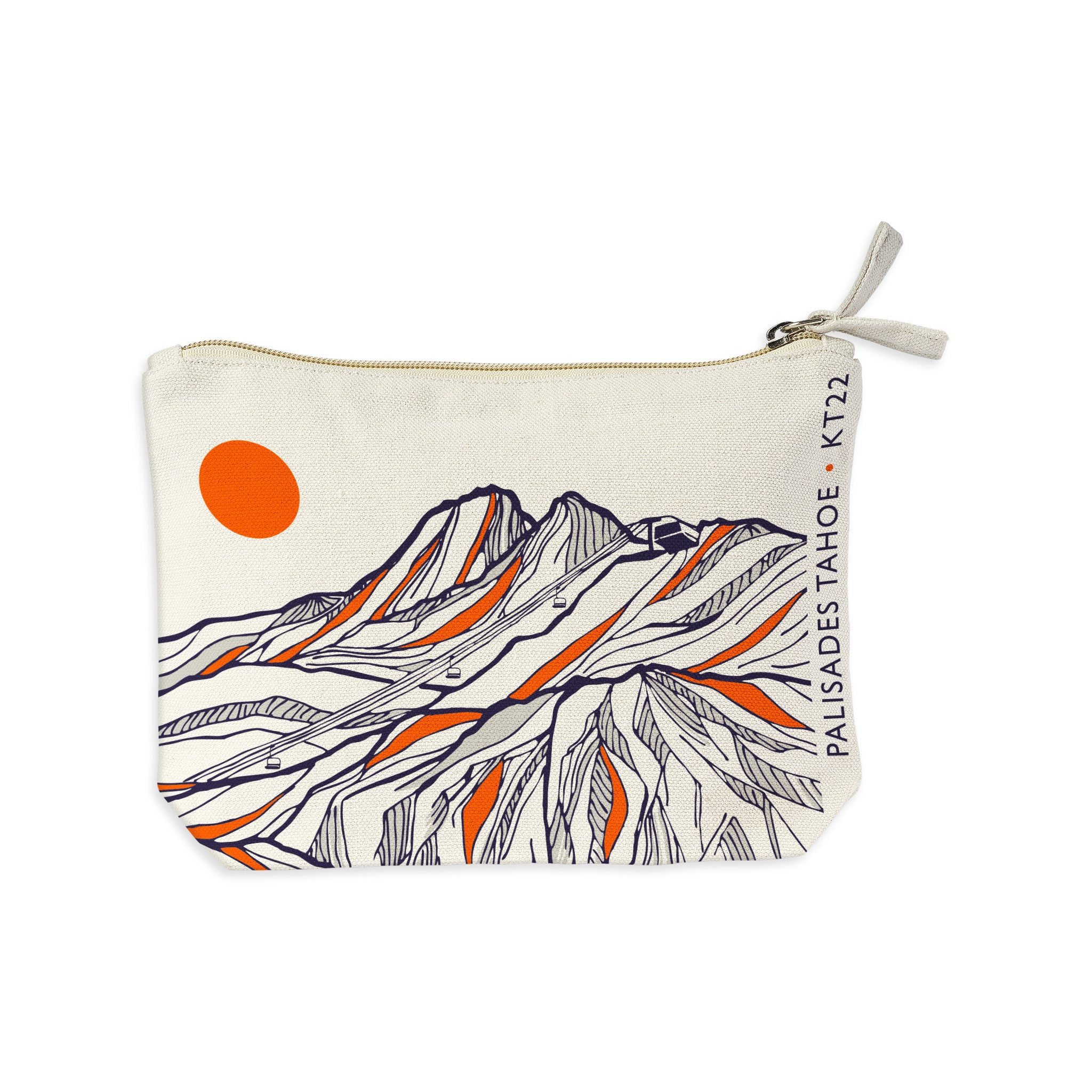 Palisades Tahoe KT22 Contour Lines Zip Pouch