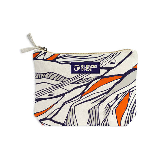 Palisades Tahoe KT22 Contour Lines Zip Pouch